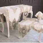 MARAKESH 5 PARÇA KETEN TAKIM (SILVER, GOLD &CREAM)