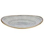Studio Prints Grey Oval Coupe Plate 31.7 X 25.5 cm SPSGOP1