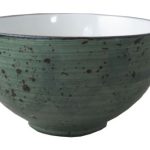 20RUS131-05  ELE RUSTIC D GREEN RICE BOWL 12.5CM