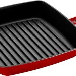Grill Square Enamelled Cast Iron 26cm Cherry red