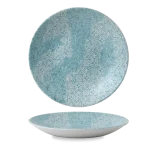 AQUAMARINE  MED TILES DEEP COUPE PLATE 9 2/5" BOX