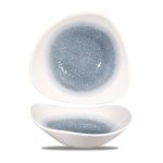 RAKU TOPAZ BLUE LOTUS BOWL 9"