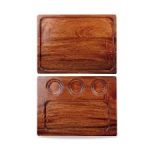 WOOD SQUARE WOODEN DELI BOARD 13"X9.6" BOX 4