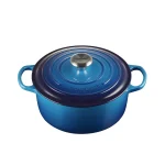 Iron Cast Casserole Blue Satin 24cm
