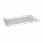 ELE RUSTIC WHITE RECT PLATTER 33.5 X 20 CM